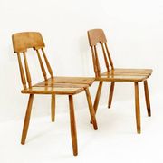 Pair of Carl-Gustav Boulogner chairs Produced by AB Bröderna Wigells stolfabrik - 1950s