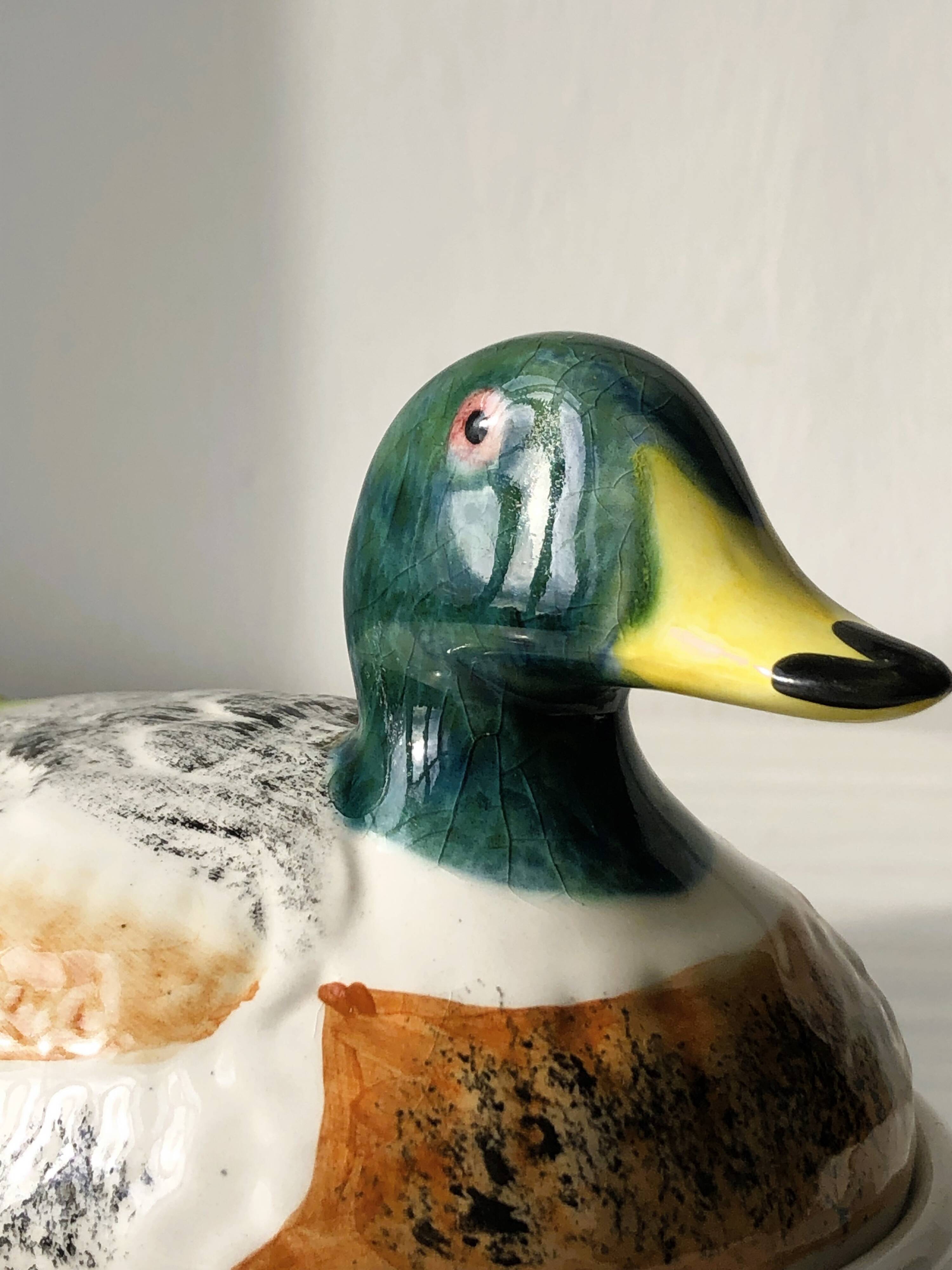 Plat terrine canard faïence GEO Made in Portugal Selency