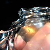 1960 Design ashtray bowl in blown crystal signed Cristal Paris France