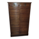 Old double curtained oak filing cabinet
