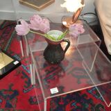 Ensemble de trois table gigogne en plexiglas