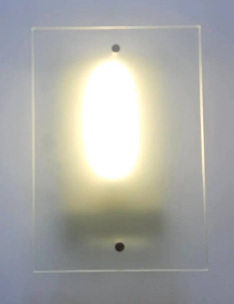Pair of Rare Midcentury Glass Wall Lamps, Germany, 1970s