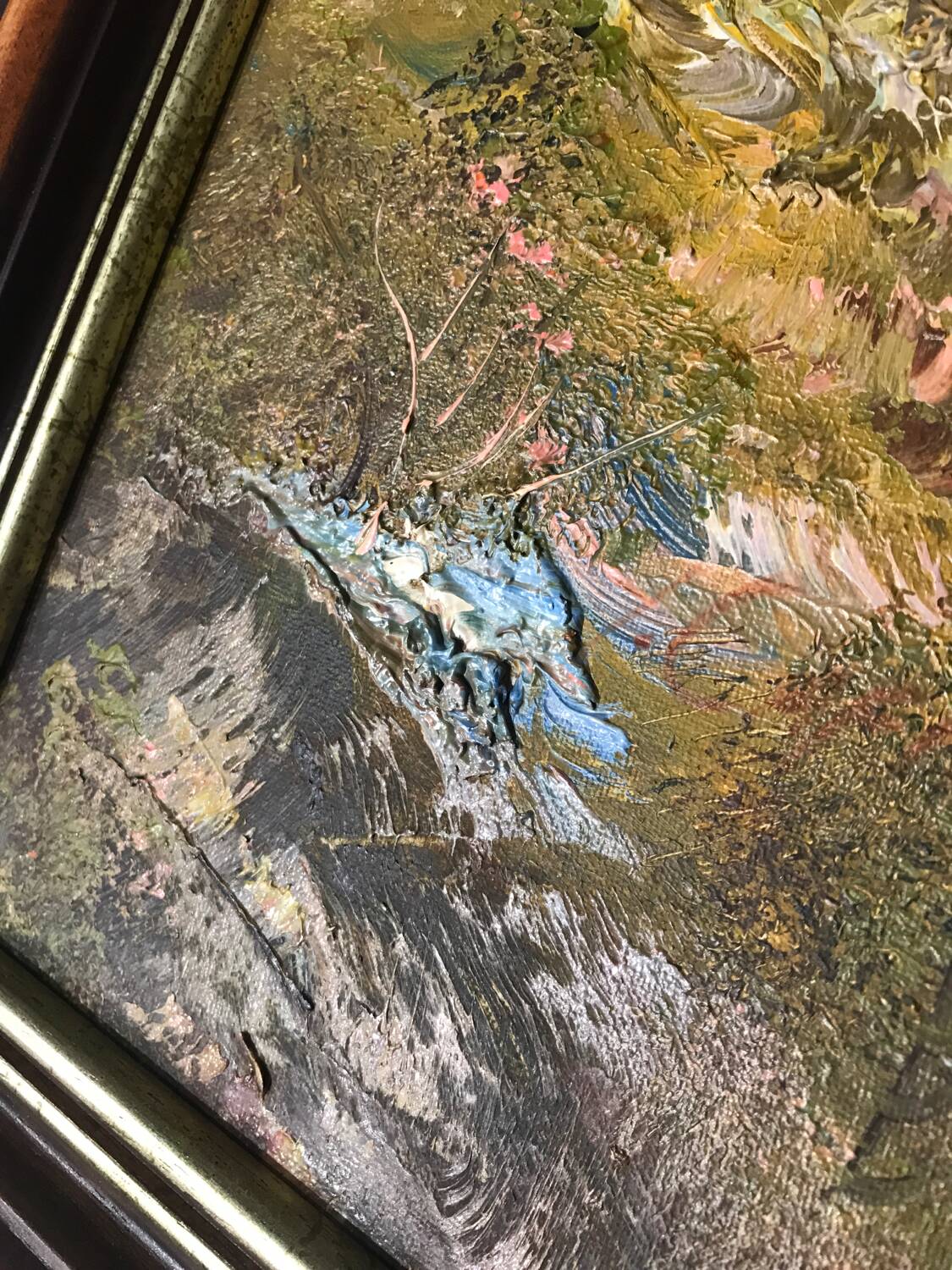 Large format landscape canvas painting