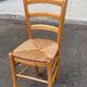Louis Philippe solid blond wood and straw office chair