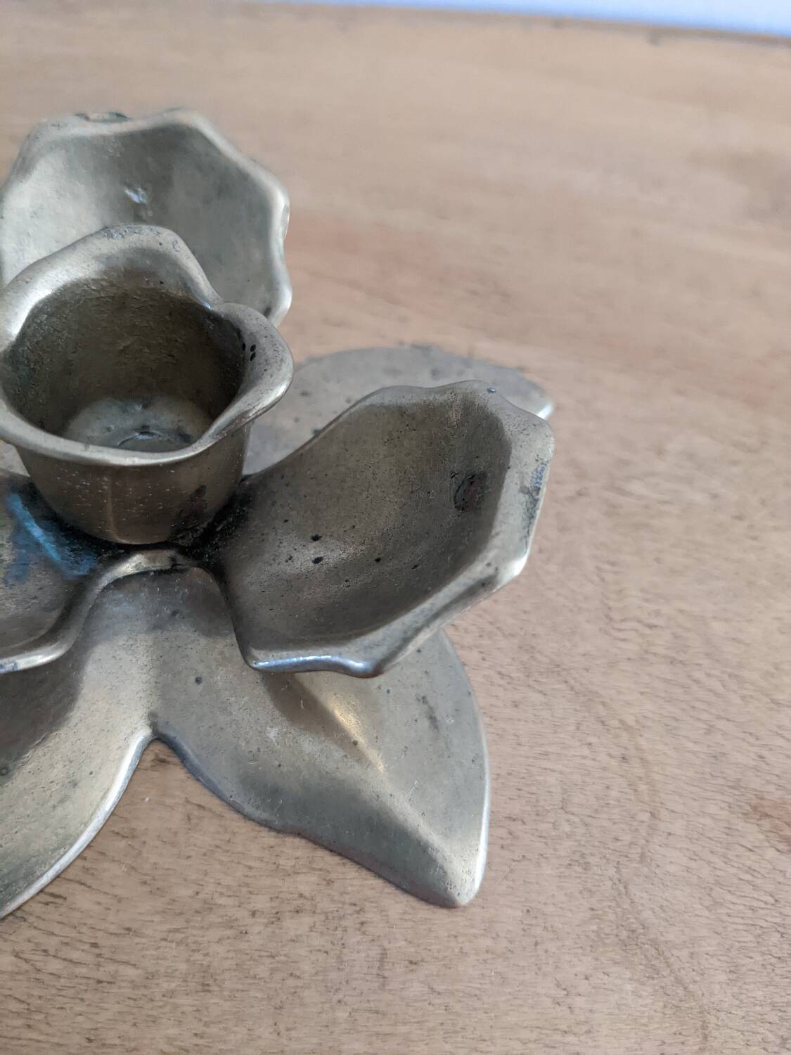 Brass lotus candle holder