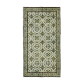 Handmade contemporary anatolian 1970s 163 cm x 306 cm green carpet