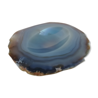 Blue agate ashtray