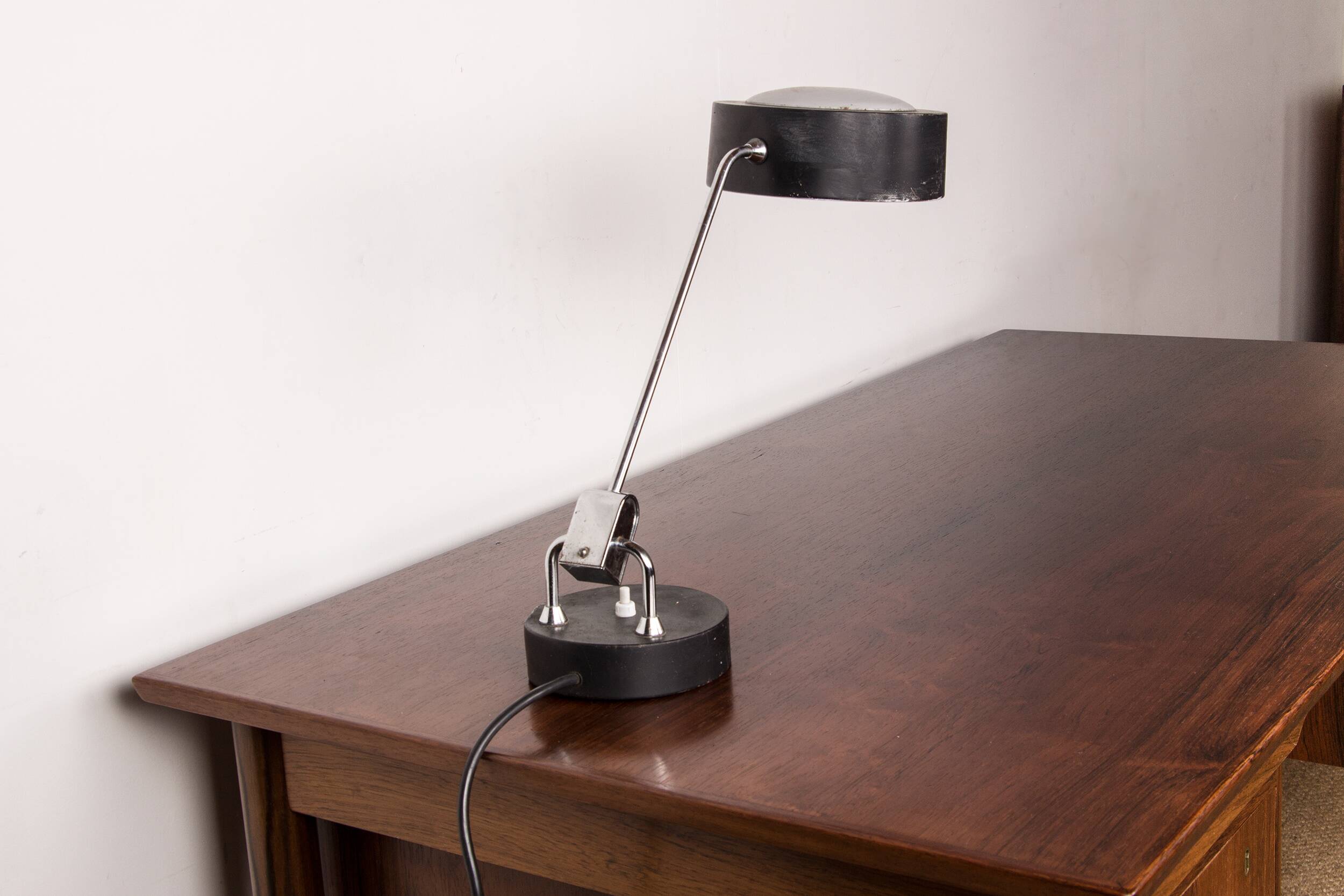 Jumo model 700 desk lamp with articulated arm and adjustable reflector by Charlotte Perriand 1