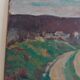 Painting oil on landscape panel early twentieth century