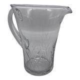 Chiseled crystal pitcher