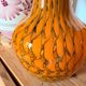 Duo vase & blown glass carafe in orange – 1960s/70s