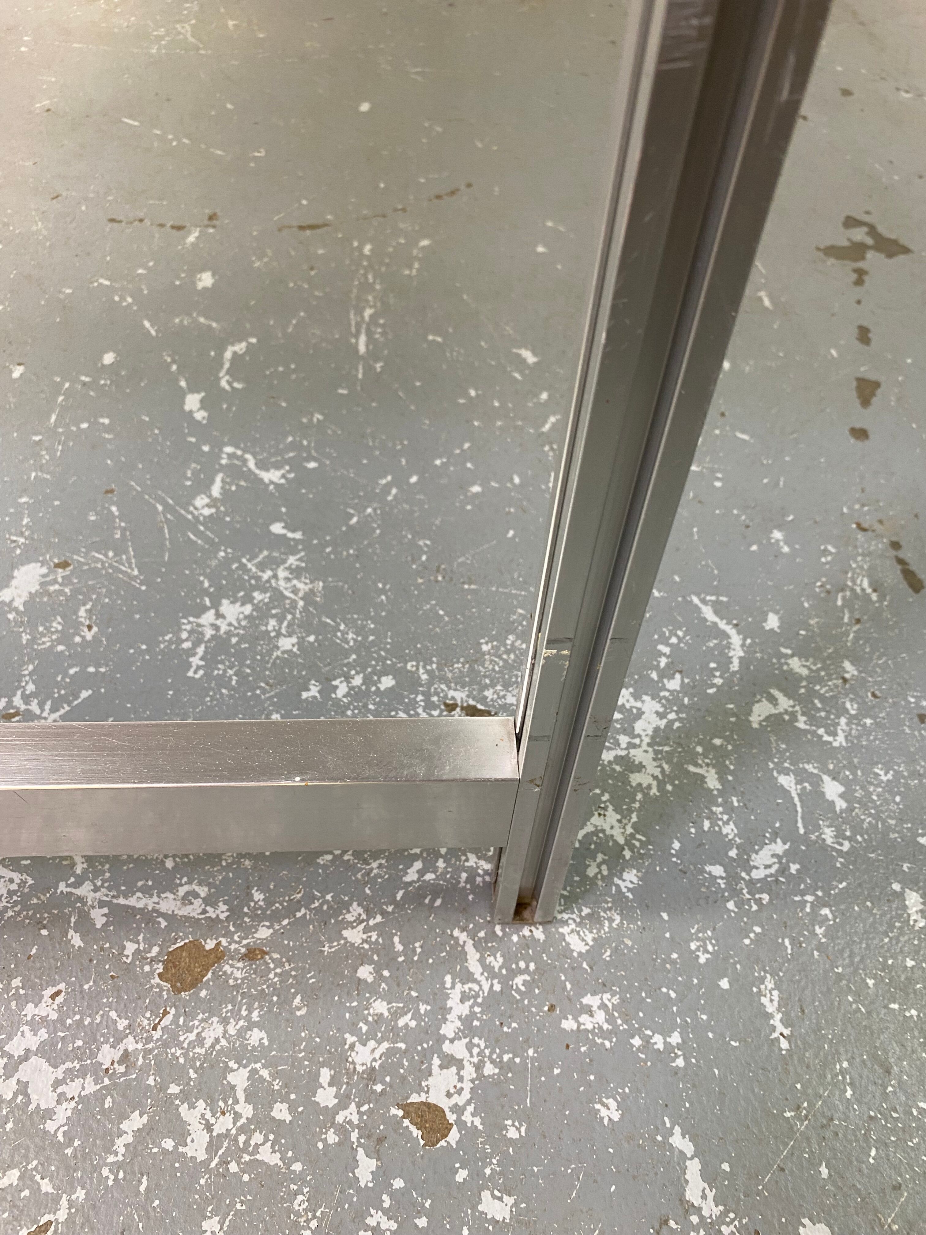 Aluminum and Glass Desk