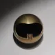 Modernist Spherical Brass Ashtray