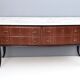 Black Walnut Dresser Produced by Dassi with Carrara Marble Top, Italy