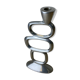 Circle candlestick by Matthew Hilton, solid aluminium, England, 1980s