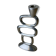 Circle candlestick by Matthew Hilton, solid aluminium, England, 1980s