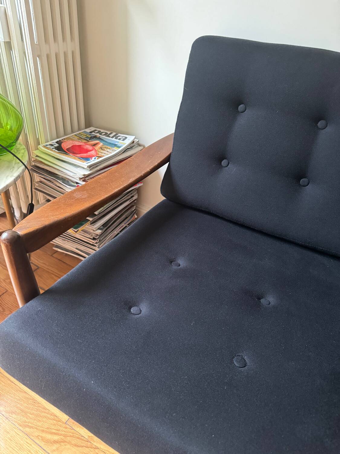 Vintage Scandinavian three-seater sofa