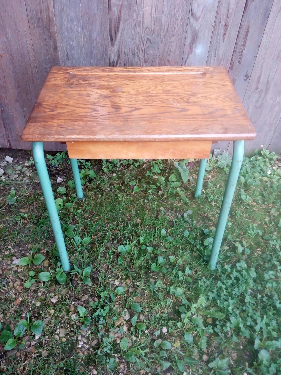 Former mullca mca 321 desk by jacques hitier tube metal & wood