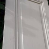Narrow old paneled molded cupboard door h220x42cm