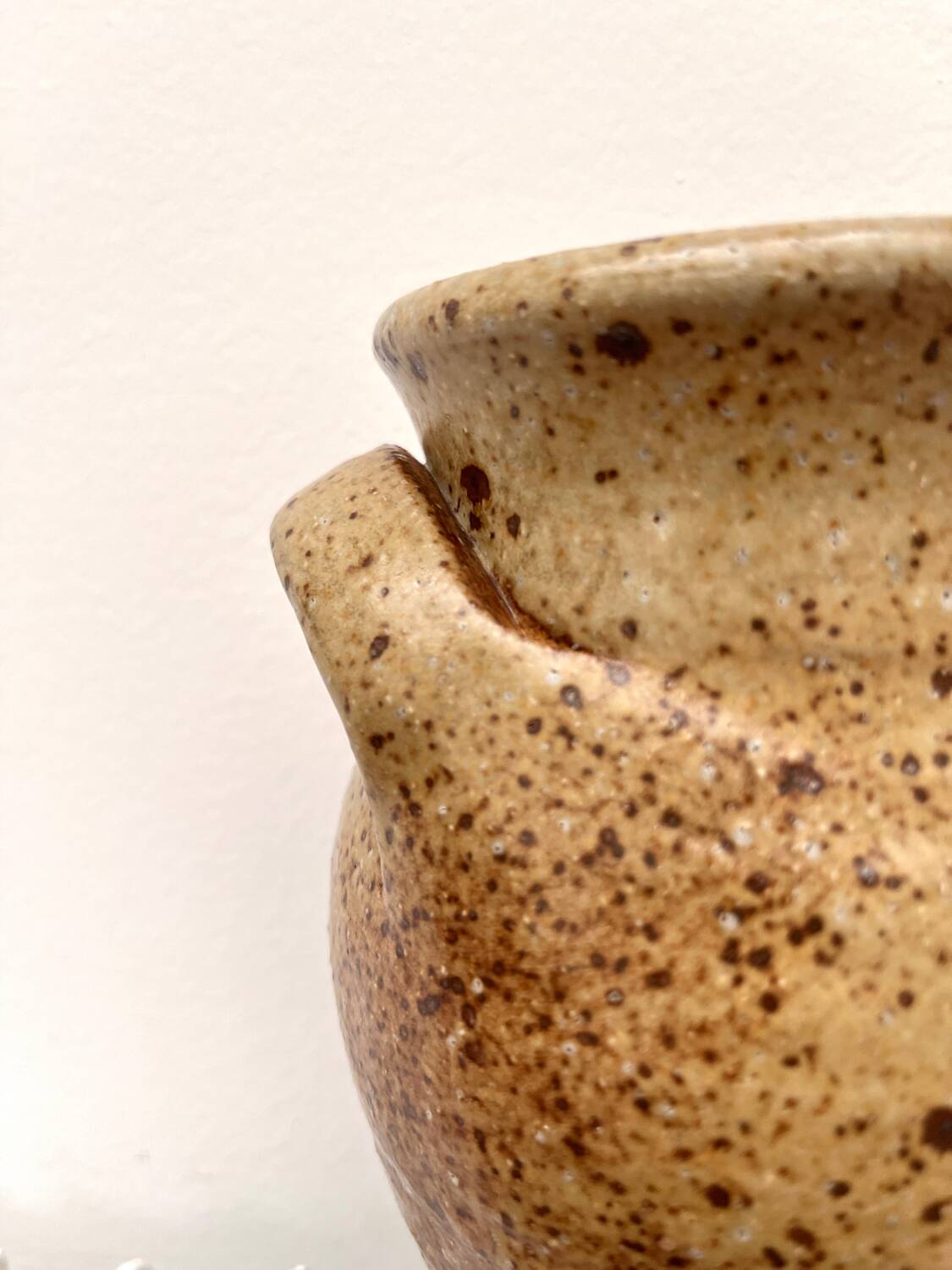 Speckled stoneware vase