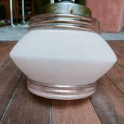 Lustre, plafonnier en verre givré