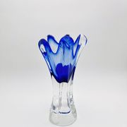 Lot vase and bowl - Josef Hospodka Chribska - Blue Sommerso - 1960