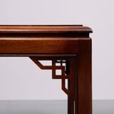 Drexel Chippendale pair Mahogany Sofa Tables 1970s USA