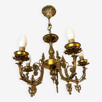 Lustre en bronze style classique 5 branches