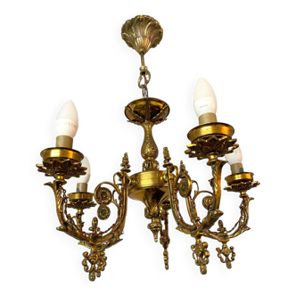 Lustre en bronze style classique 5 branches