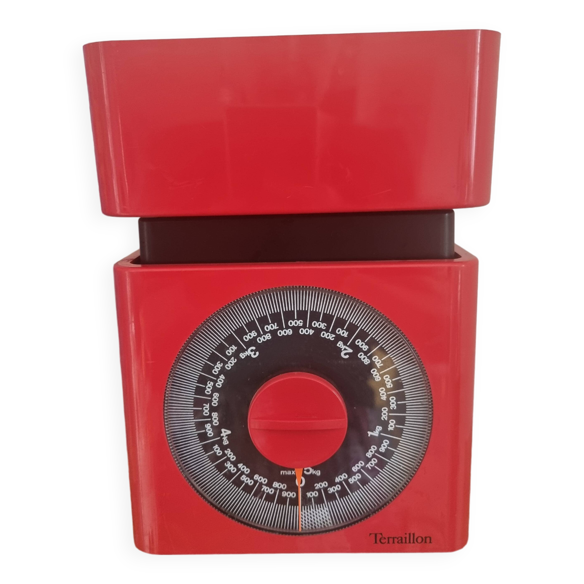 Vintage red Terraillon scale