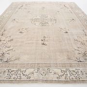Grand Tapis Oriental Vintage Beige, Tapis Chinois Ancien, 260x342 Cm