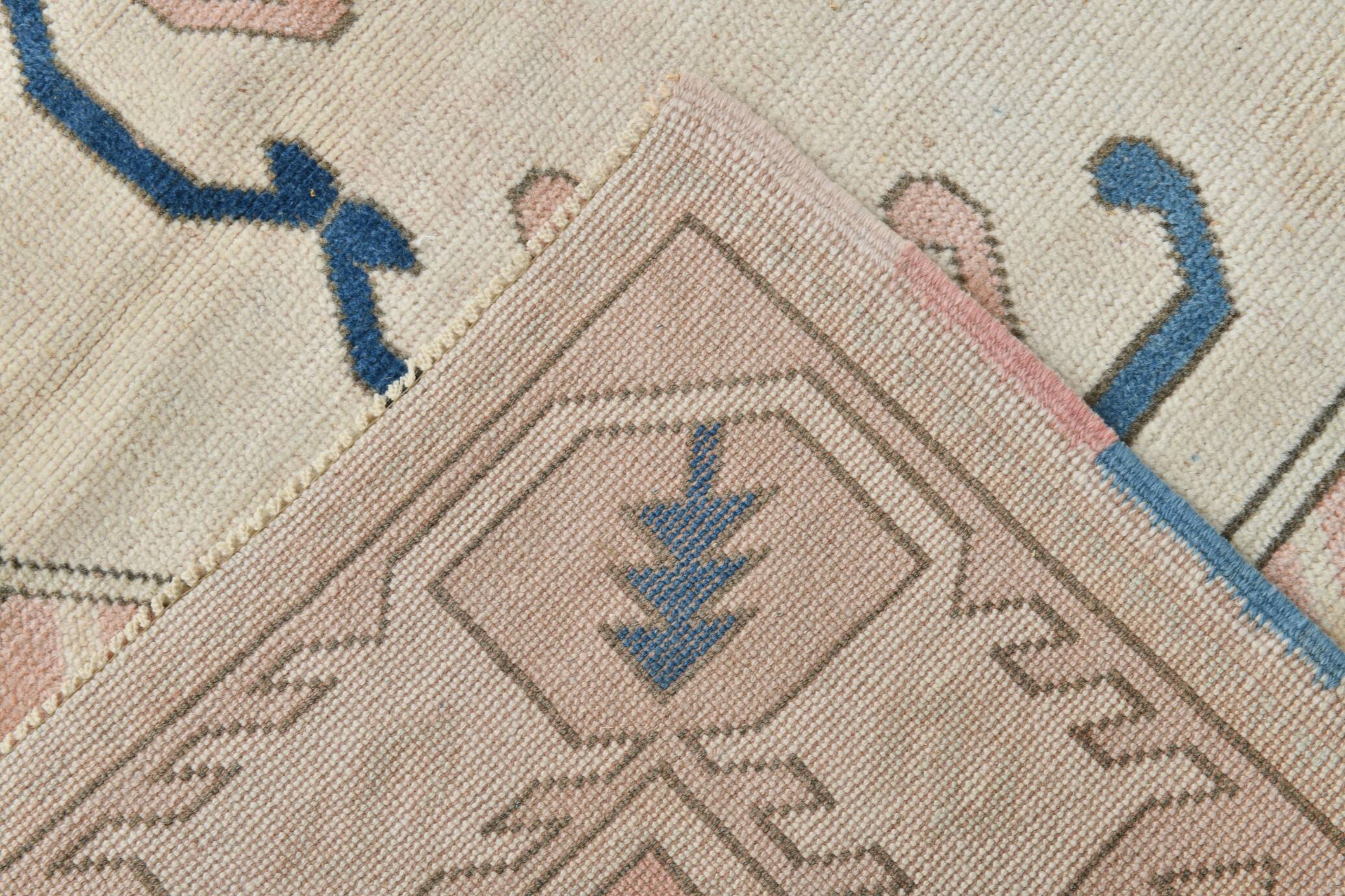 5x7 Peach & Blue Contemporary Vintage Rug, 154x226Cm SK22969