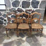 Set of 5 canned bistro chairs