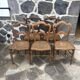 Set de 5 chaises bistrot cannées