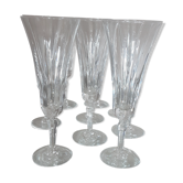 9 Sèvres crystal flutes - vintage