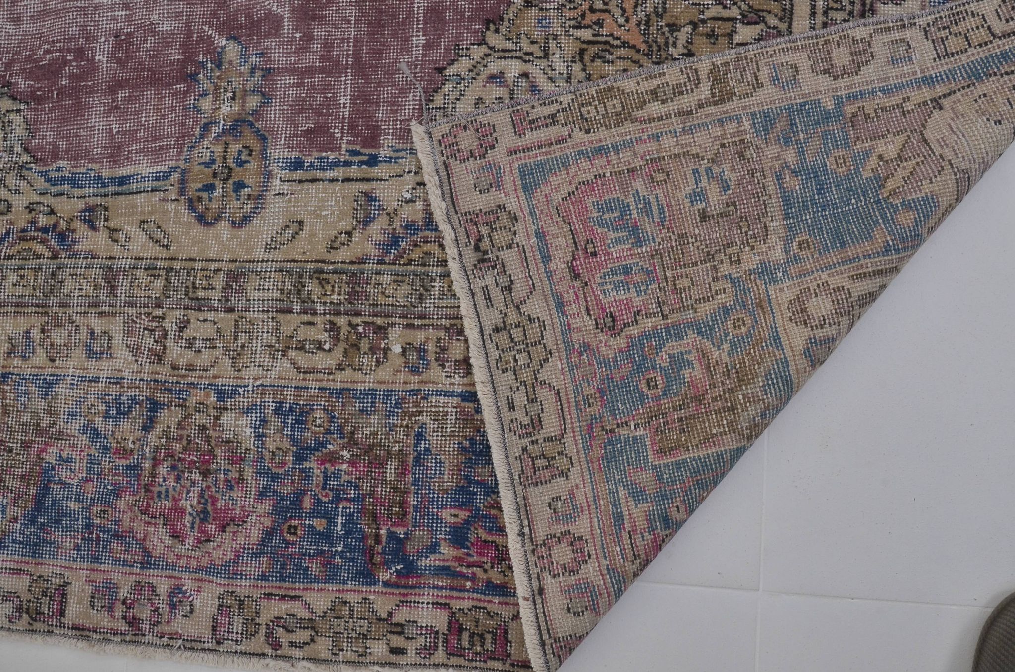 Tapis de salon Oushak noué à la main sku 1483