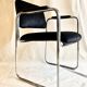 Fauteuil et 2 chaises design, chrome tubulaire