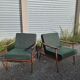 Paire de fauteuils boomerang, années 70