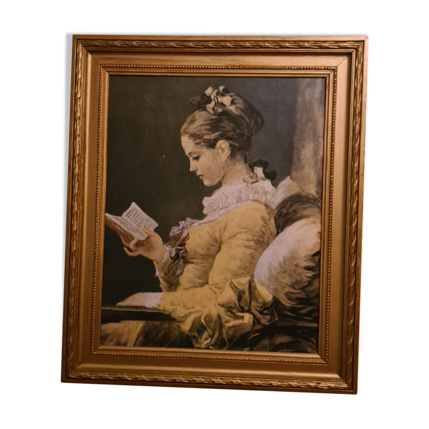 Vintage painting on cardboard