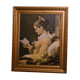 Vintage painting on cardboard
