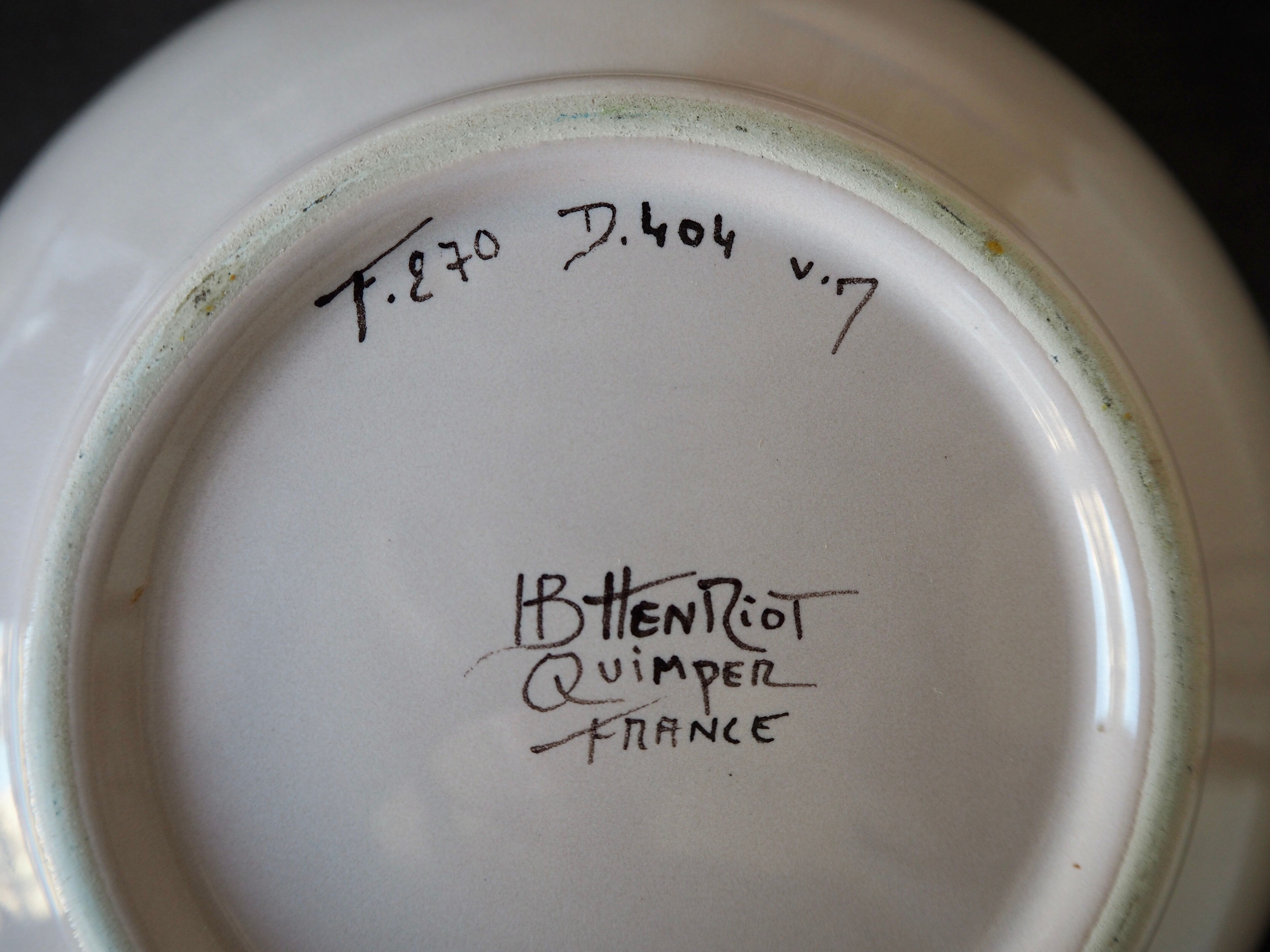 Serving salad bowl Henriot Quimper