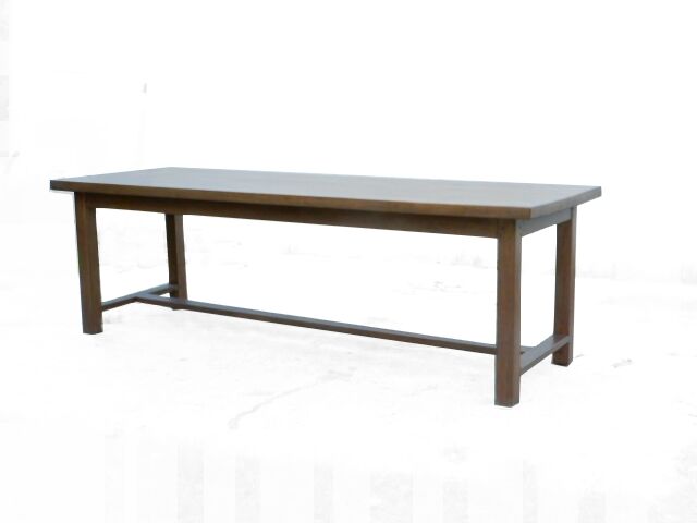 Vintage farm table 1980 solid oak wood