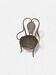 Antique curved wooden armchair with caning – Bistro style