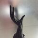 Vintage black ceramic hand