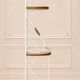Baker's Shelf – Belle Époque Style – White Lacquered Iron and Brass