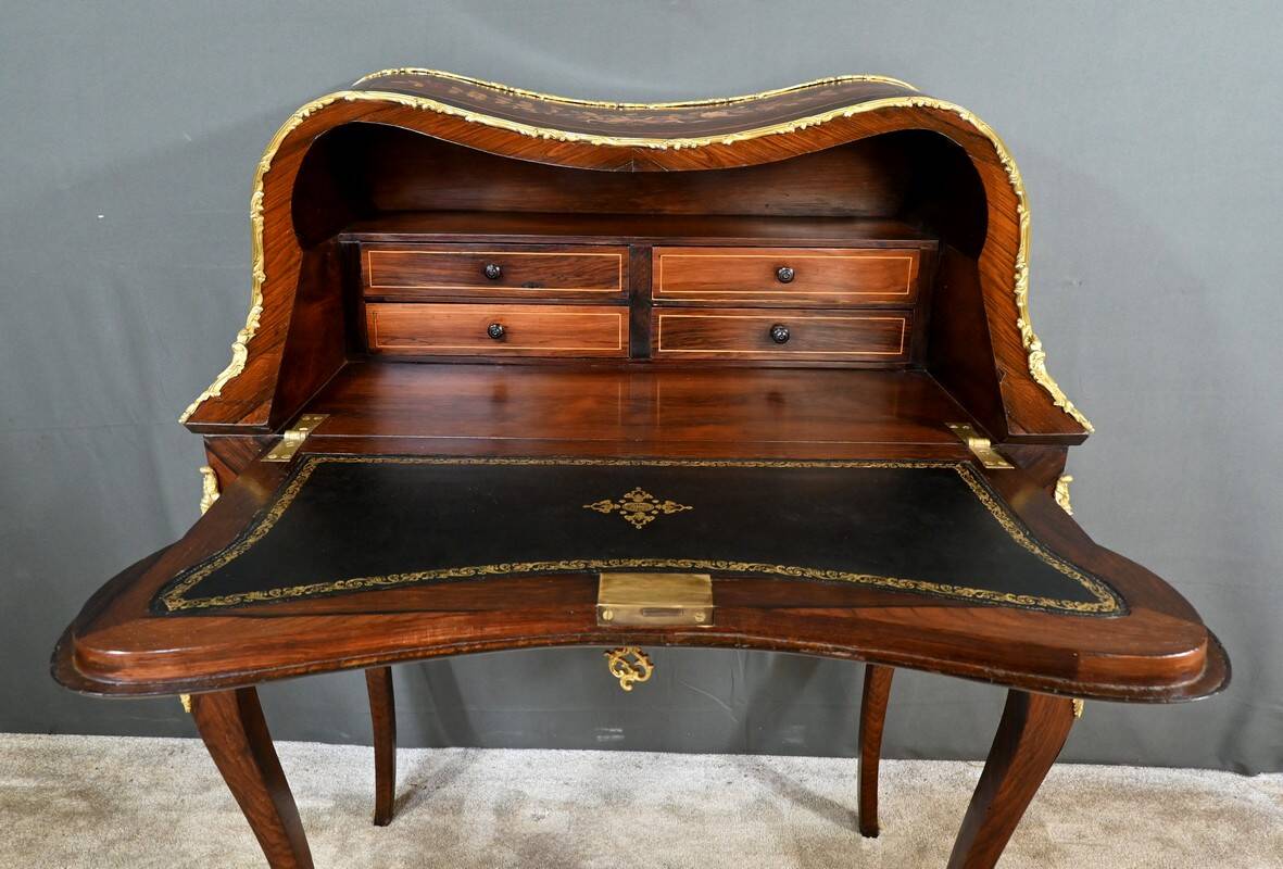 Rosewood Lady's Desk, Louis XV Style – Part 2 of the 19th Century