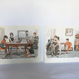 Set of 2 posters, the table & the house