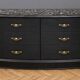 Commode époque Art Déco en bois laqué et mosaique de miroirs
