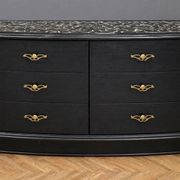 Commode époque Art Déco en bois laqué et mosaique de miroirs