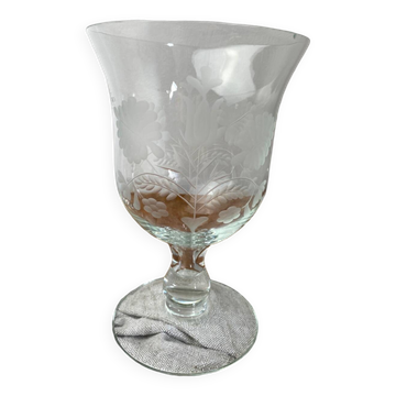 Chalice-shaped glass cup
